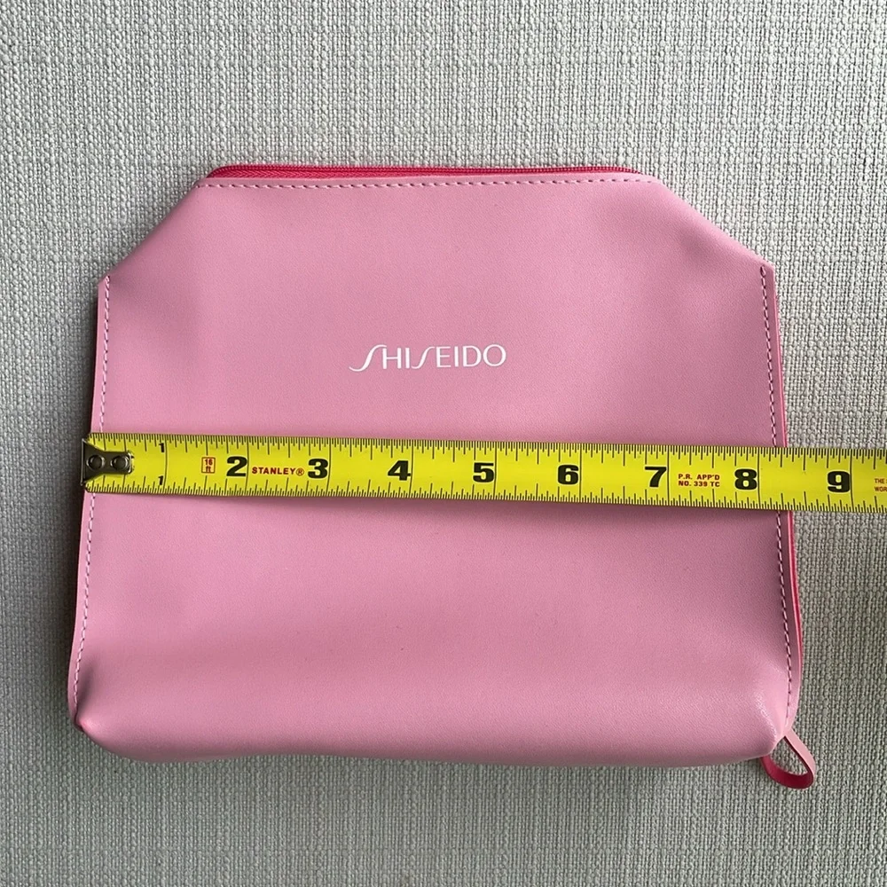 Shiseido pink cosmetics bag